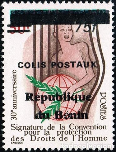 Stamps: Ben&iacute;n 2002 Mi. 46 Marca de paquete sobrecargada Derechos Humanos
