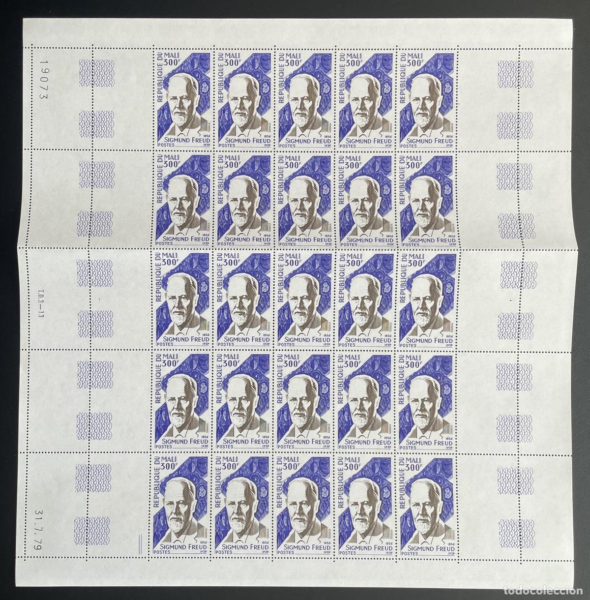 Briefmarken: Mali 1979 YT 346 tabl&oacute;n Sigmund Freud psicoan&aacute;lisis medicina retrato