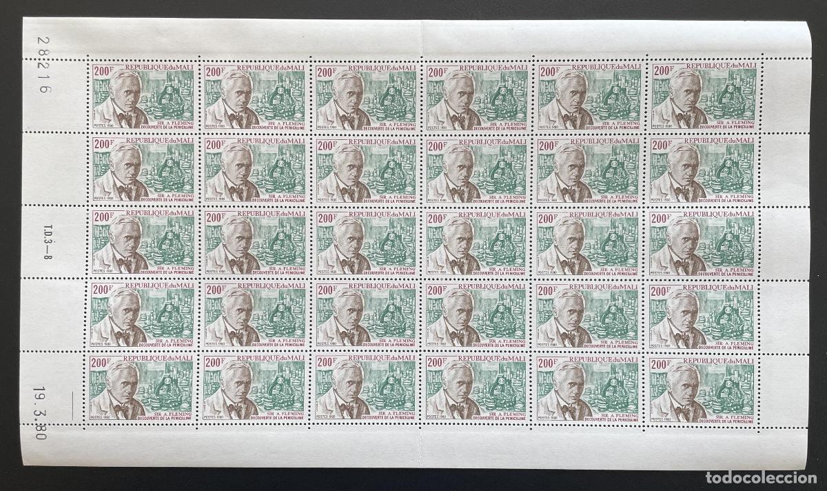 Briefmarken: Mali 1980 YT 375 bloque Sir Alexander Fleming penicilina medicina