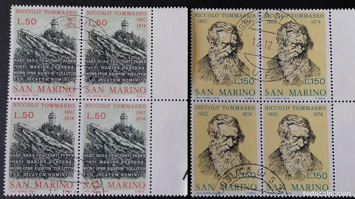 Sellos: SAN MARINO 1974 - NICCOLO TOMMASEO / ESCRITOR .