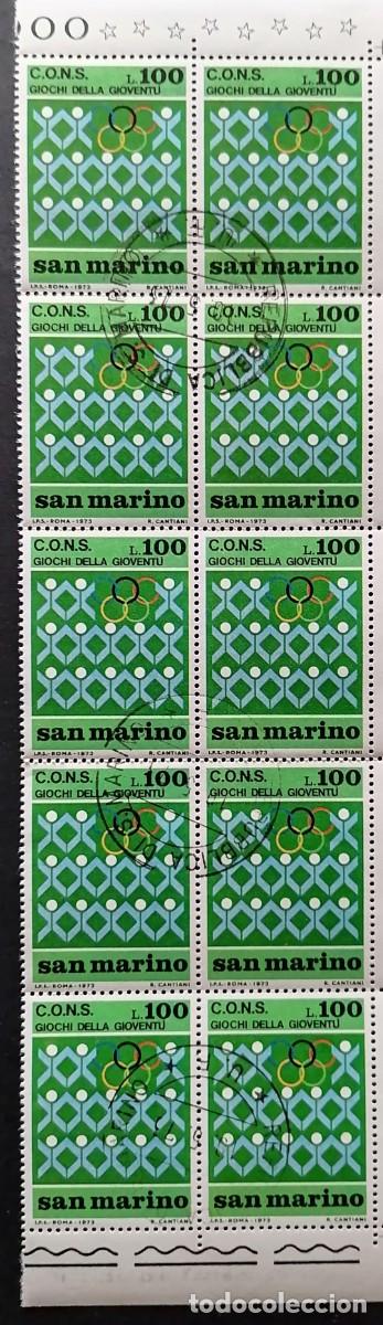 Sellos: SAN MARINO 1973 - JUEGOS DEPORTIVOS .