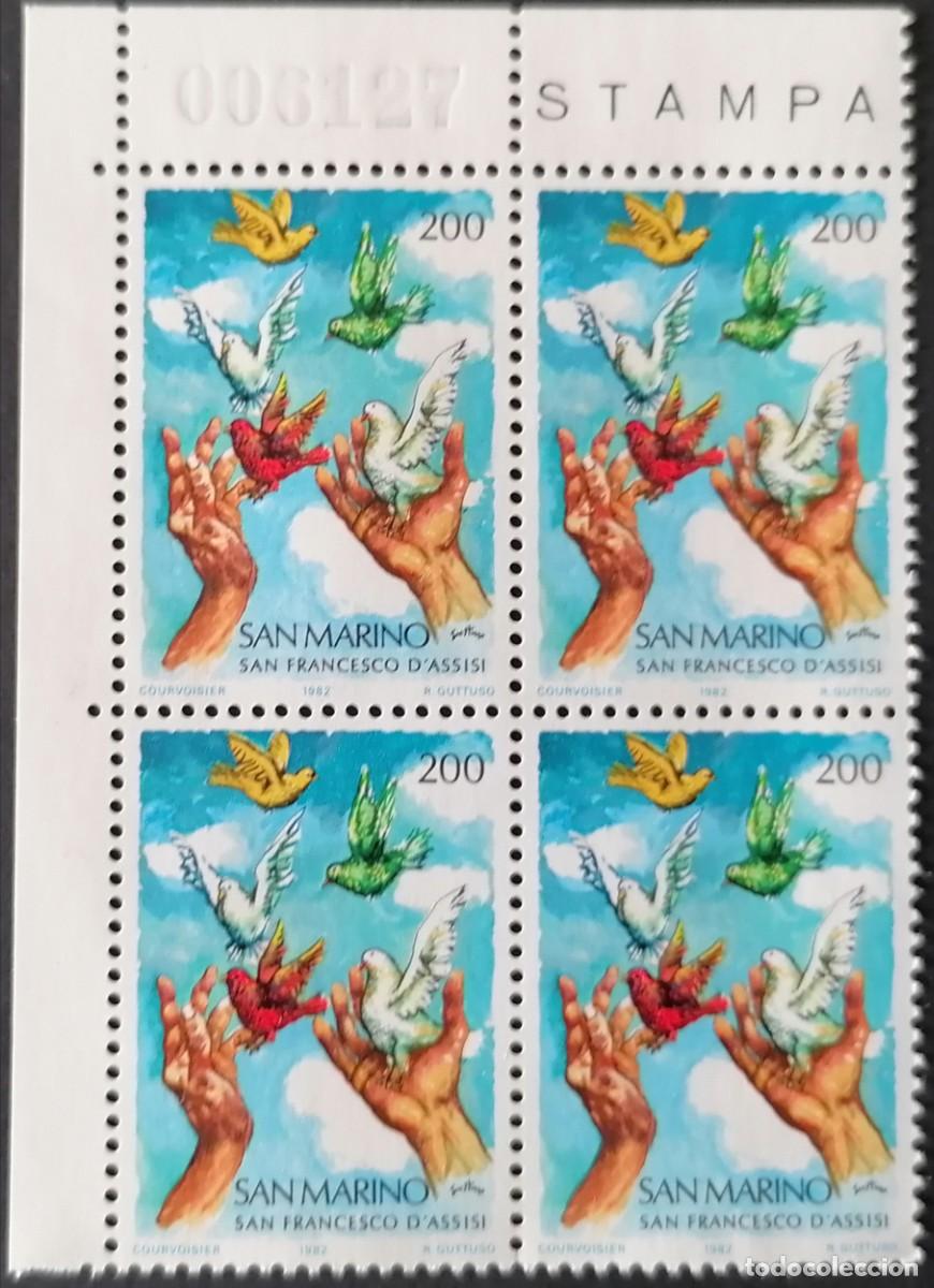 Sellos: SAN MARINO 1982 - ANIVERSARIO SAN FRANCISCO DE ASS&Iacute;S .