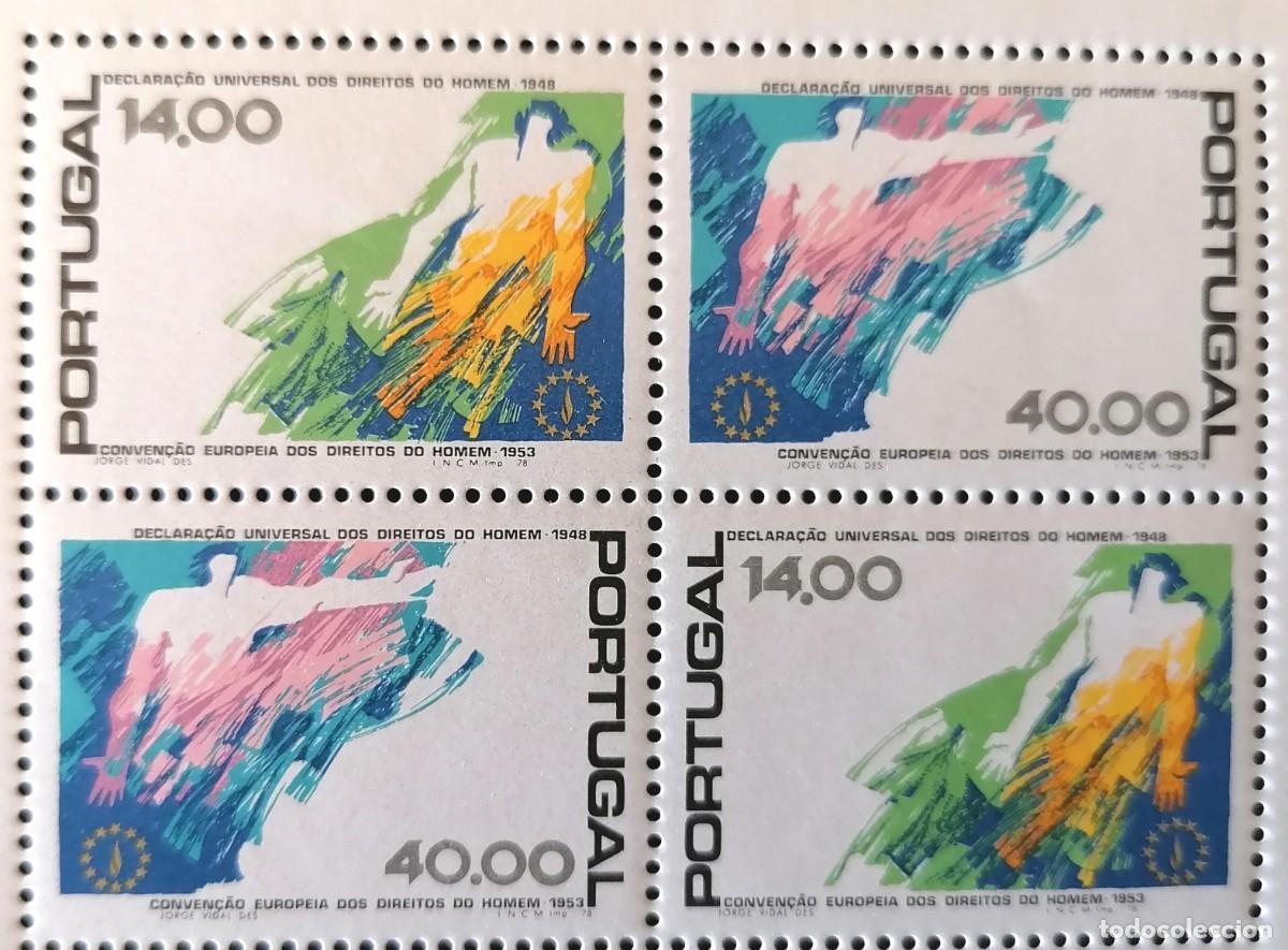 Sellos: PORTUGAL 1978 - ANIVERSARIO / DERECHOS HUMANOS