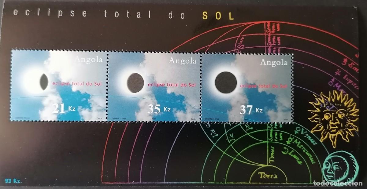 Sellos: ANGOLA 2002 - HB ECLIPSE SOLAR TOTAL .