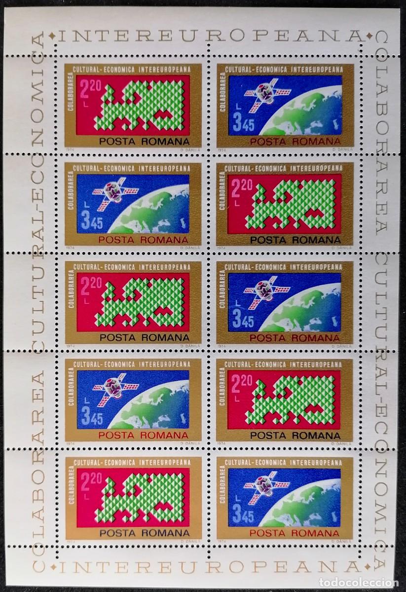 Sellos: RUMANIA 1974 - HB COOPERACI&Oacute;N INTEREUROPEA .