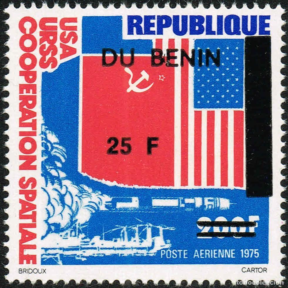 Sellos: Ben&iacute;n 1994 Mi. 585 sobrecargado cooperaci&oacute;n espacial USA URSS Apollo