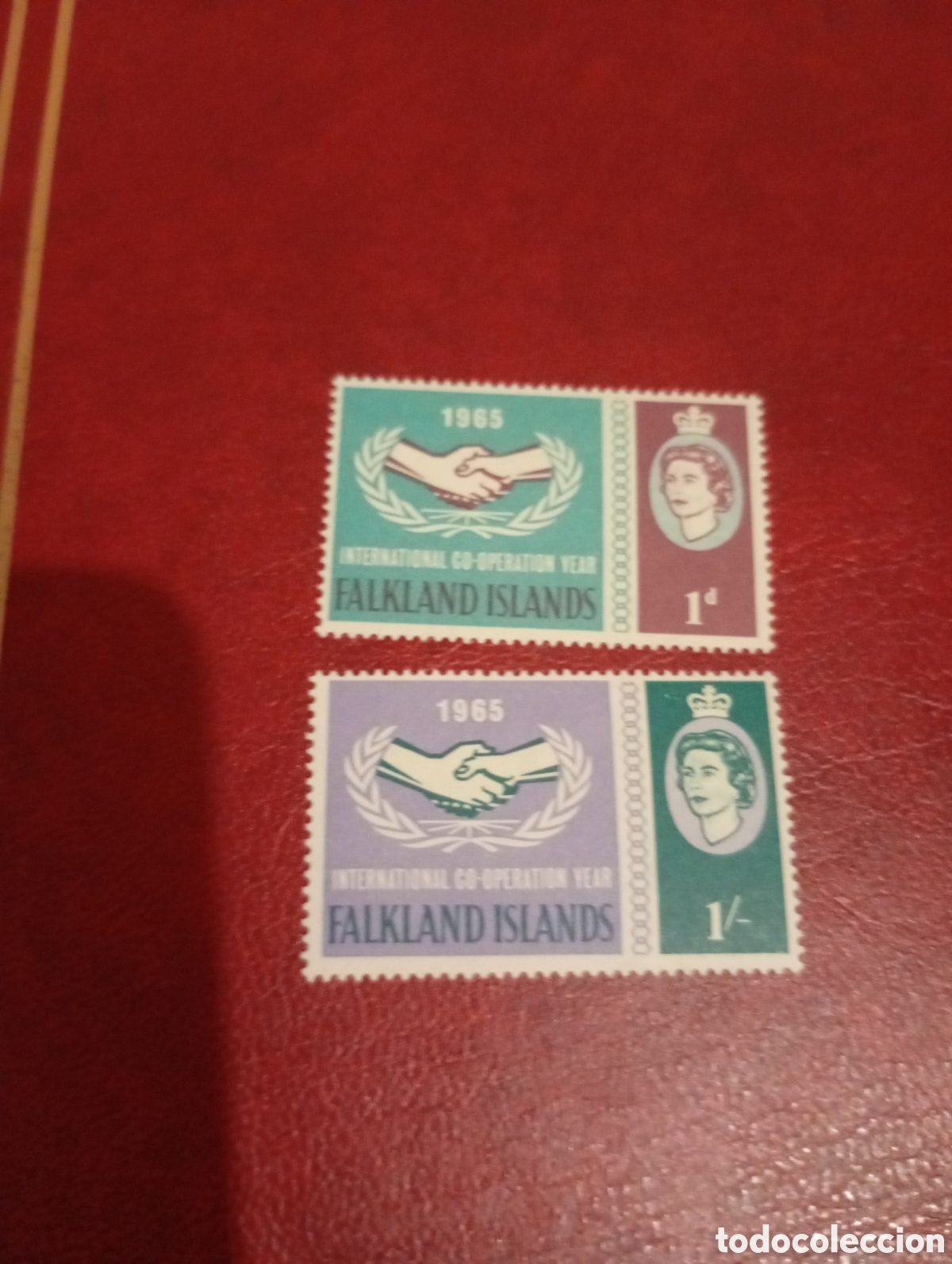 Sellos: FALKLAND 1965 A&Ntilde;O DE LA COOPERACION INTERNACIONAL