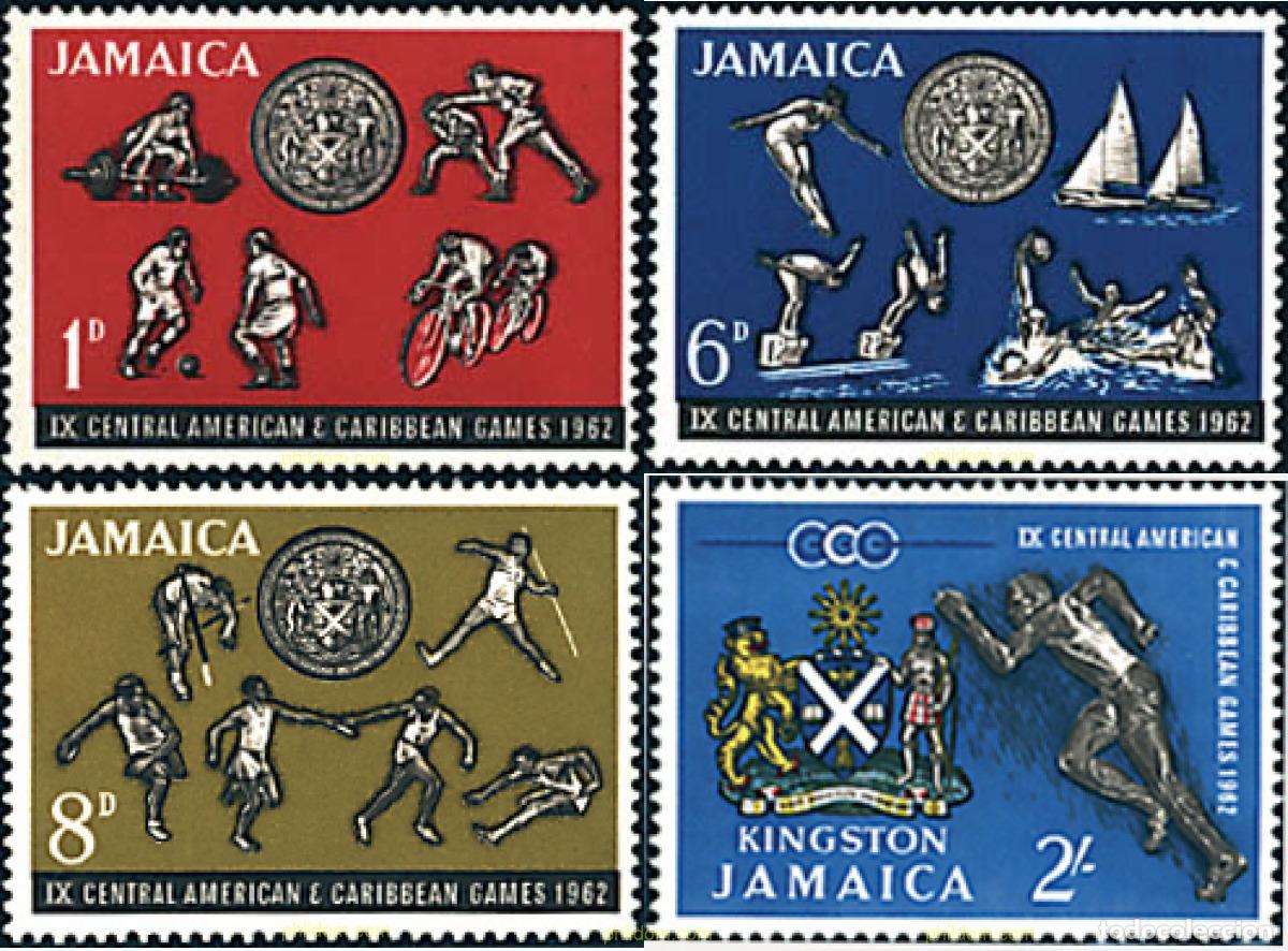 Sellos: 48752 MNH JAMAICA 1962 9 JUEGOS CENTROAMERICANOS Y DEL CARIBE