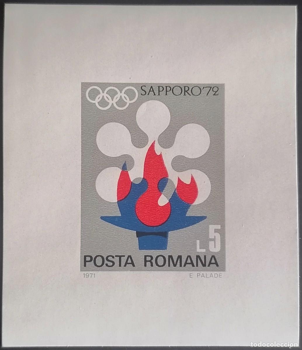 Sellos: RUMANIA 1971 - HB JJ.OO. SAPPORO 72 .