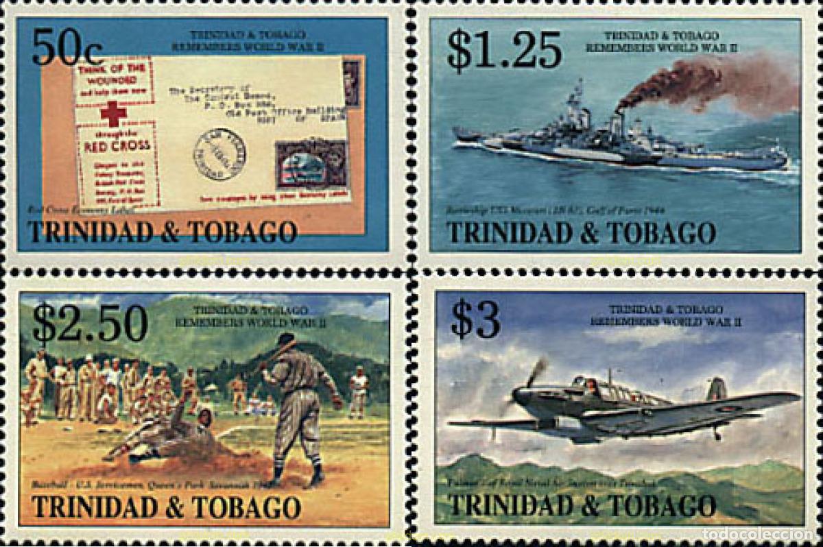 Sellos: 34626 MNH TRINIDAD Y TOBAGO 1996 50 ANIVERSARIO DE LA SEGUNDA GUERRA MUNDIAL