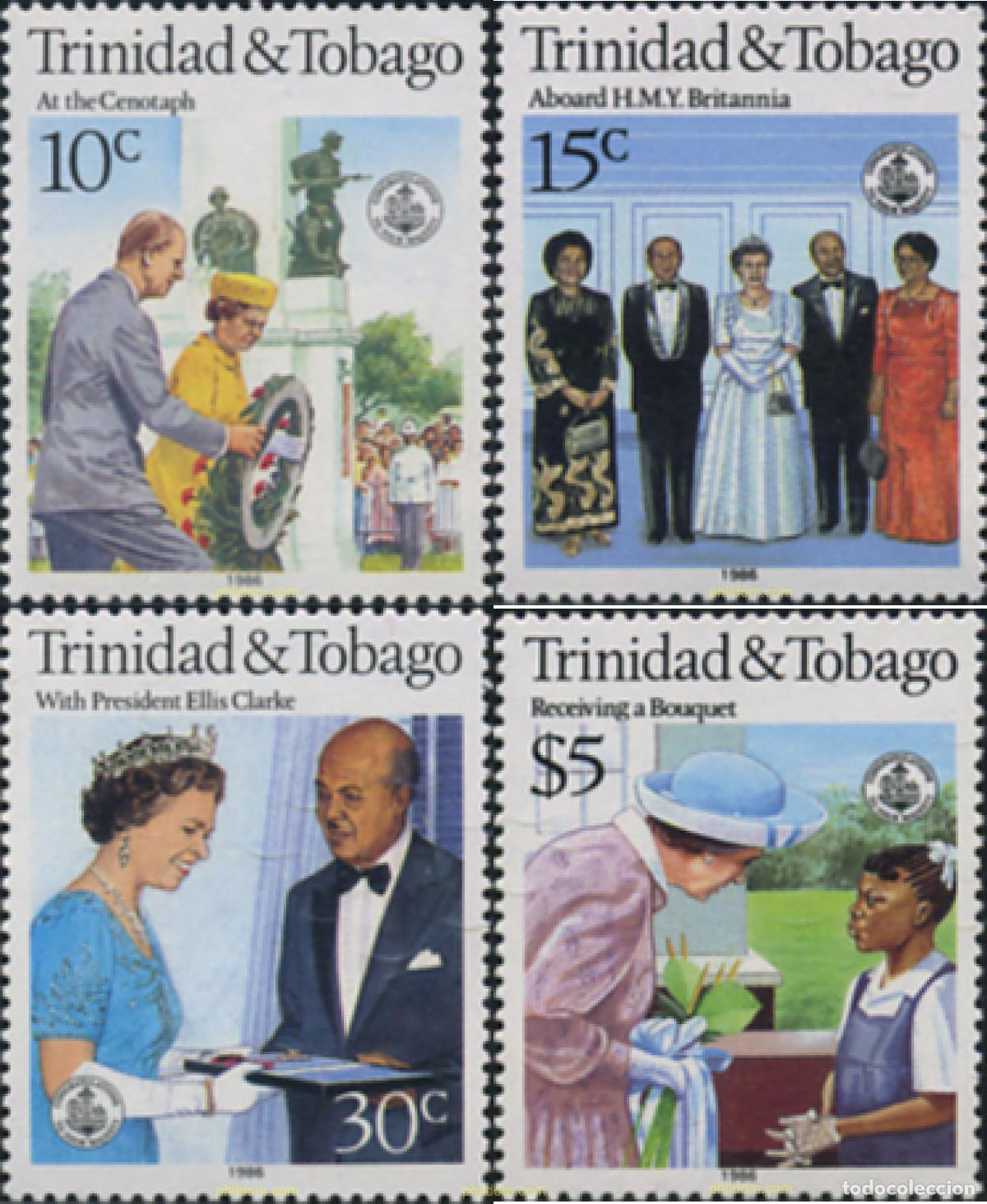 Sellos: 366032 MNH TRINIDAD Y TOBAGO 1986 60 ANIVERSARIO DE ISABEL II