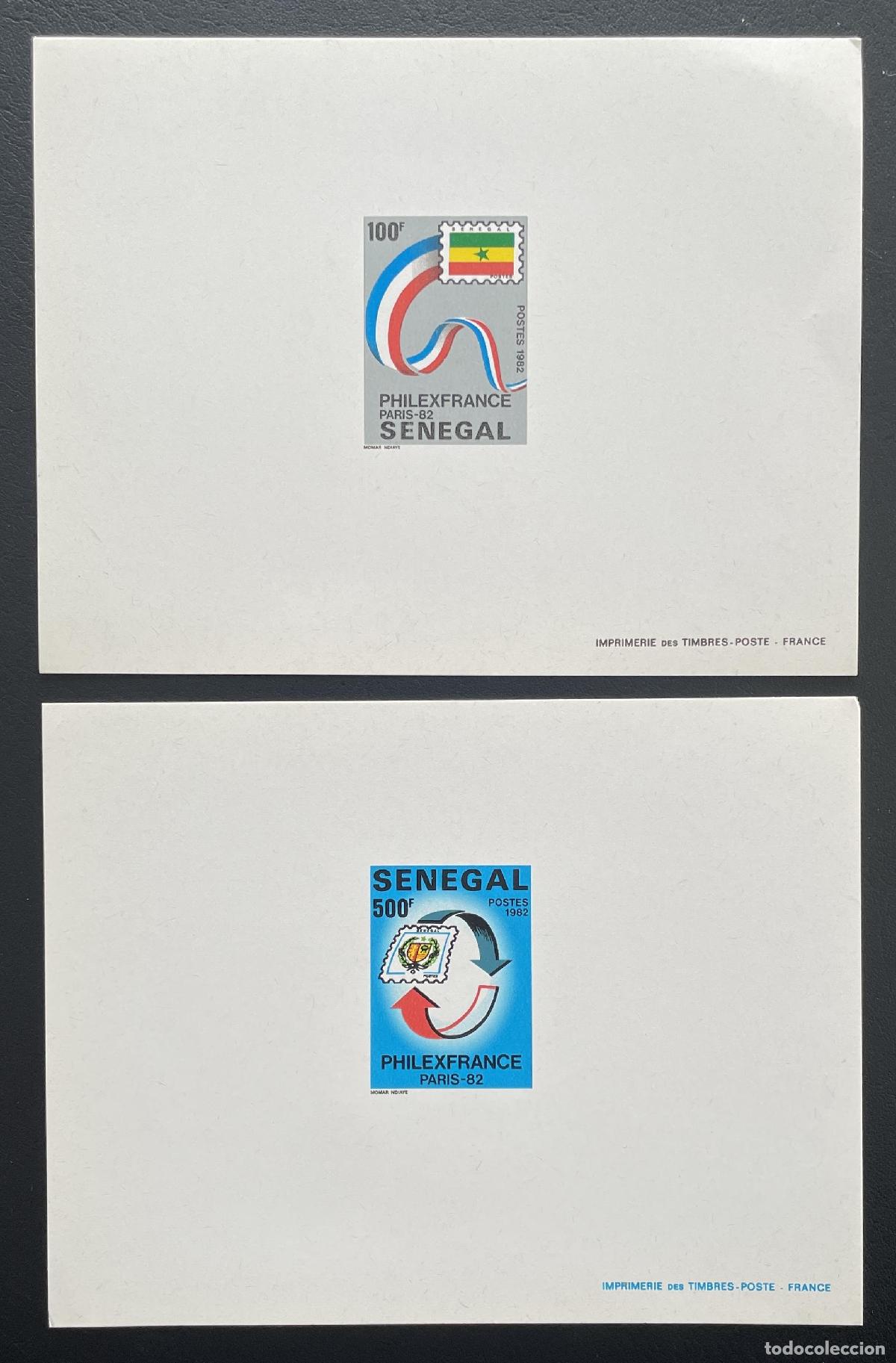 Sellos: Senegal 1982 Mi. 789 - 790 bandera Philex-France Paris a prueba de lujo