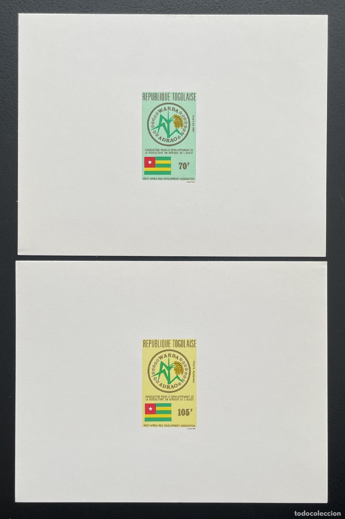 Sellos: Bandera de cultivo arroz WARDA ADRAO Togo 1981 Mi. 1583 - 1584 a prueba lujo