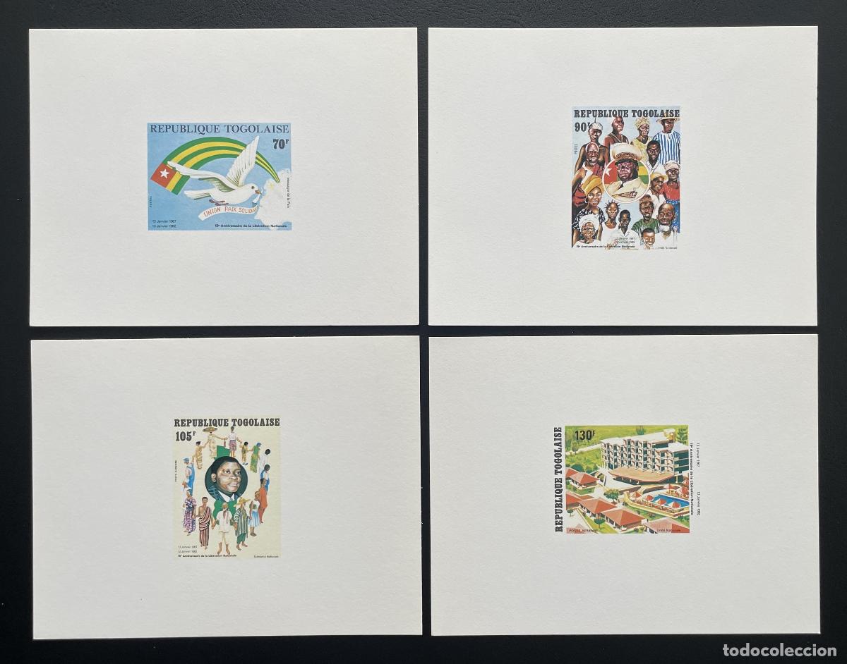 Sellos: Togo 1982 Mi. 1585 - 1588 prueba de lujo: la liberaci&oacute;n nacional paloma paz