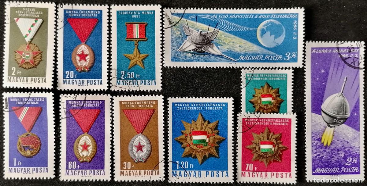 Sellos: HUNGRIA 1966 - 2 SERIES .