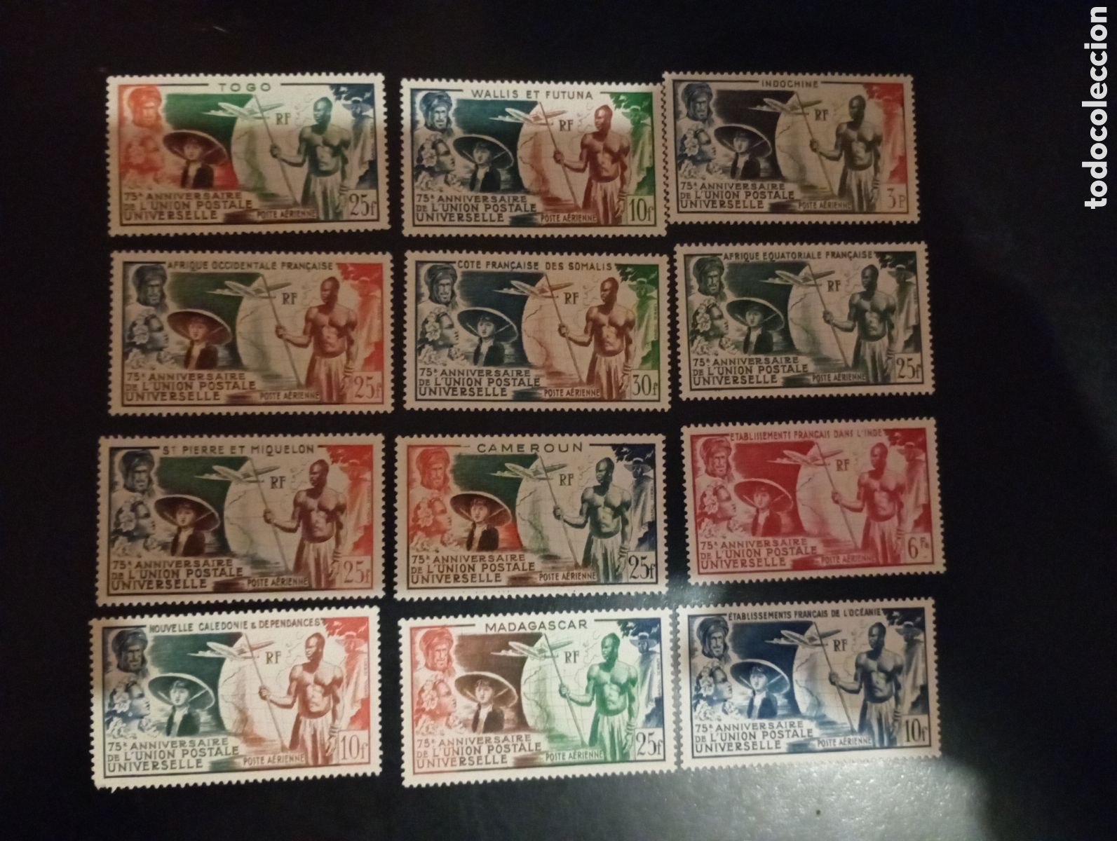 Sellos: UPU 1949 Colonias Francesas completa