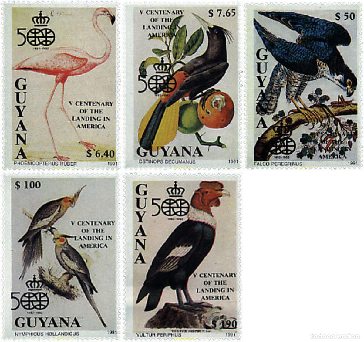 Sellos: 50084 MNH GUYANA 1991 500 ANIVERSARIO DEL DESCUBRIMIENTO DE AMERICA