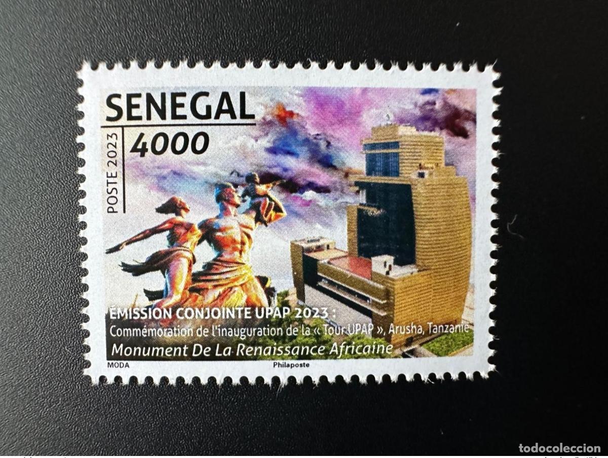 Sellos: Senegal 2023 Mi.? Emisi&oacute;n conjunta: Torre Tour PAPU Arusha Tanzania