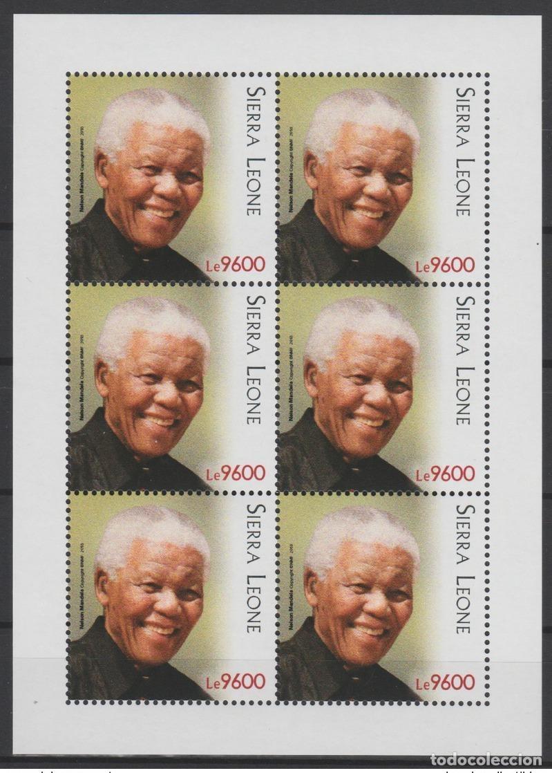 Sellos: Sierra Leona 2018 Mi.? Edici&oacute;n conjunta PAN Nelson Mandela 100 a&ntilde;os