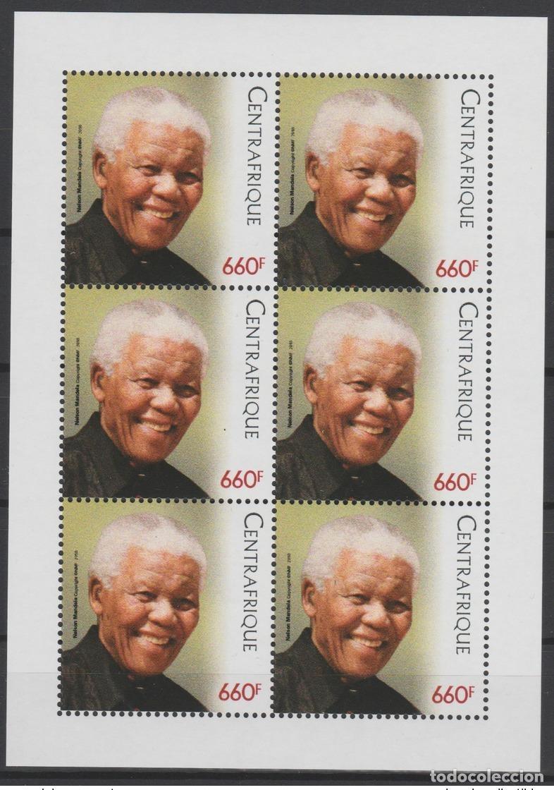 Sellos: Rep&uacute;blica Centroafricana 2018 Mi.? Edici&oacute;n conjunta PAN Nelson Mandela 100 a&ntilde;os