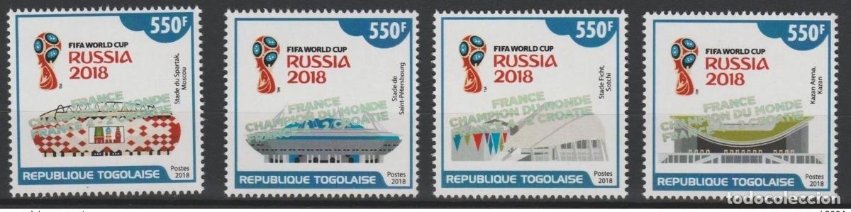 Sellos: Togo 2018 Mi.? Overch. ovot. HOLOGRAMA DE LA COPA MUNDIAL FIFA &laquo;CAMPE&Oacute;N FRANCIA&raquo;