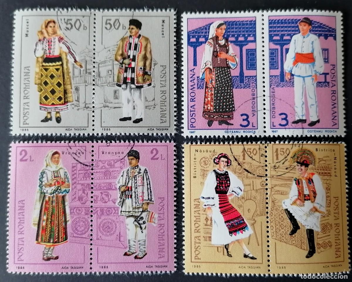 Sellos: RUMANIA 1985 - TRAJES TRADICIONALES .