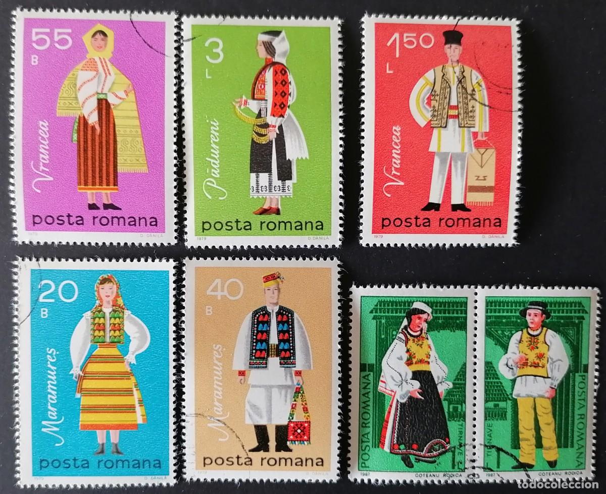 Sellos: RUMANIA - LOTE TRAJES TRADICIONALES .