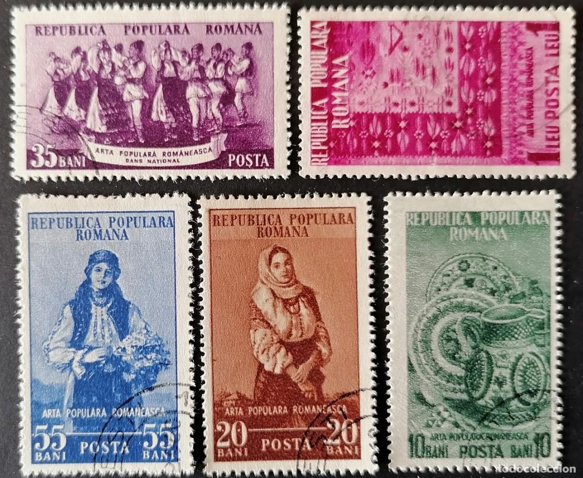 Sellos: RUMANIA 1953 - ARTES POPULARES .