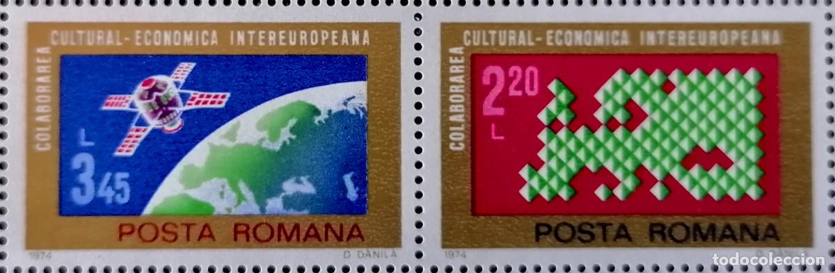 Sellos: RUMANIA 1974 - COOPERACI&Oacute;N INTEREUROPEA .