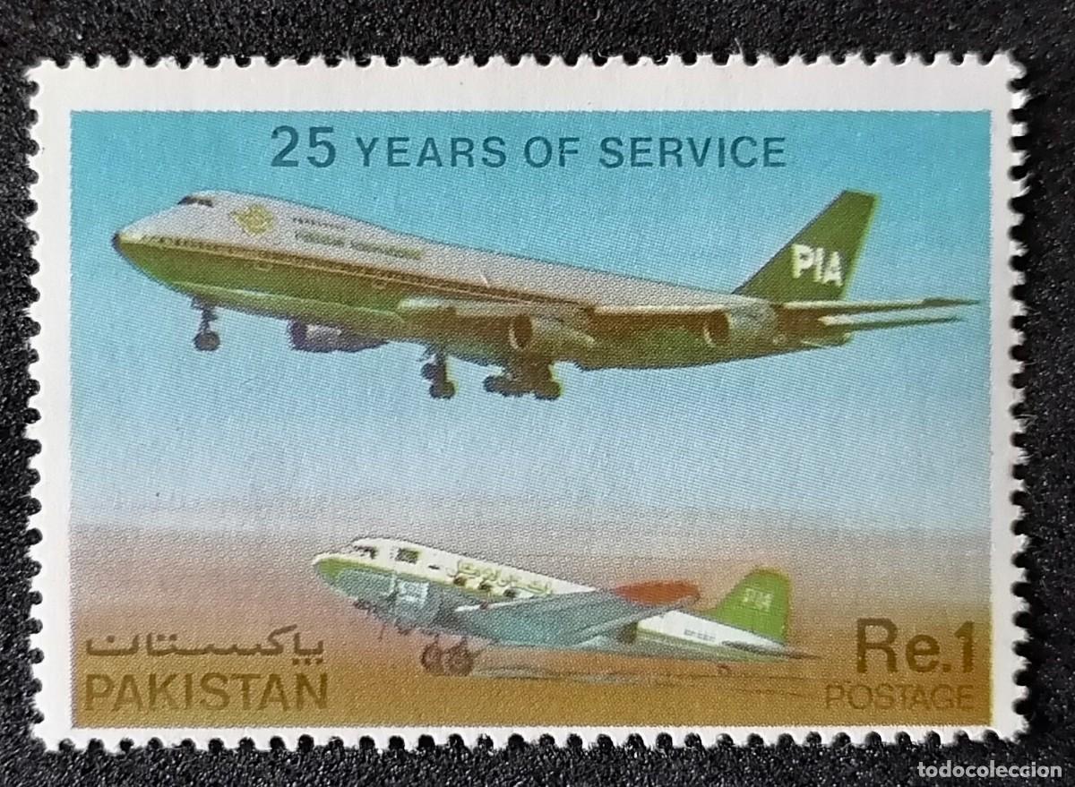 Sellos: PAKIST&Aacute;N 1980 - LINEAS A&Eacute;REAS .