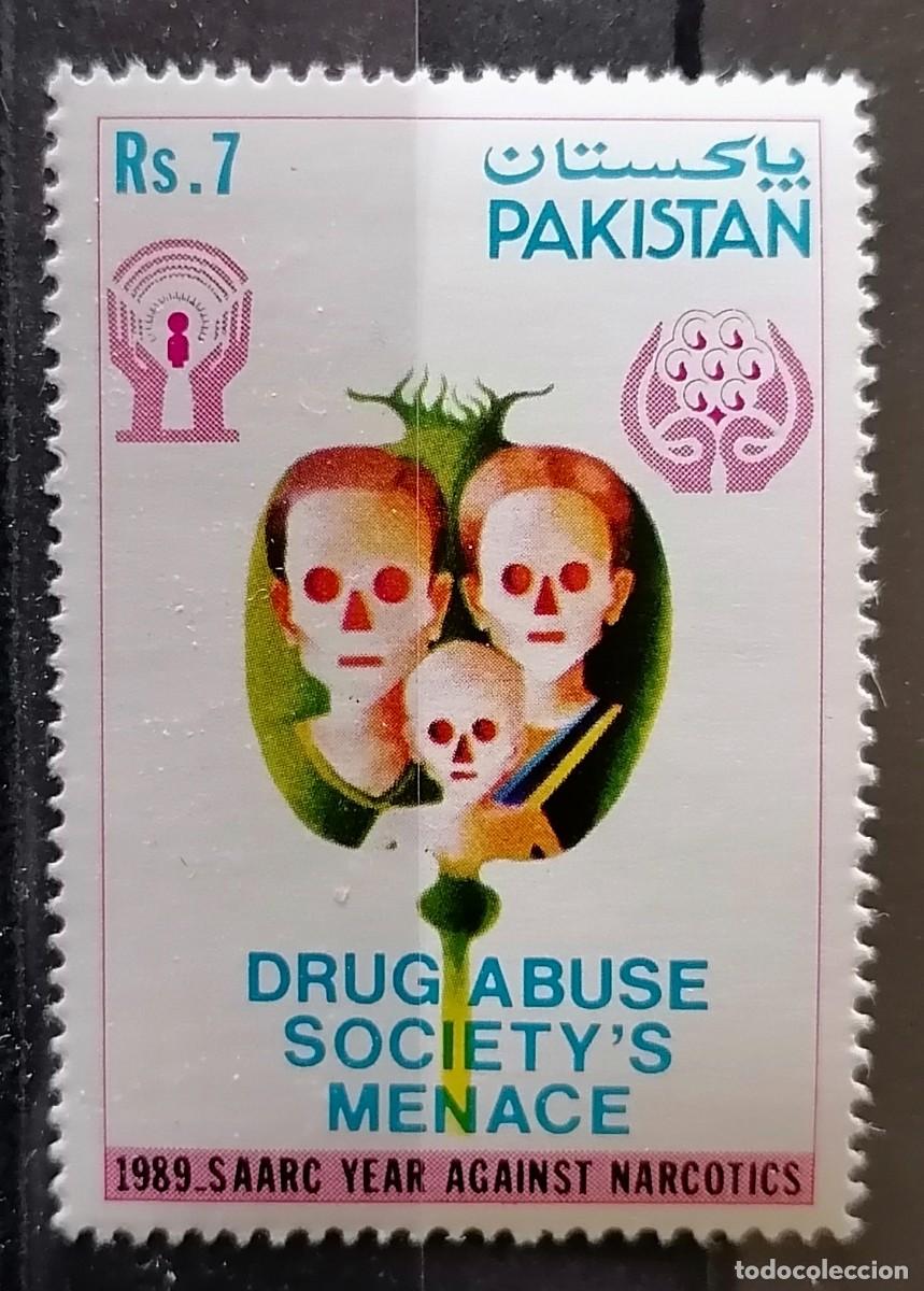 Sellos: PAKIST&Aacute;N 1989 - ... CONTRA LA DROGA .