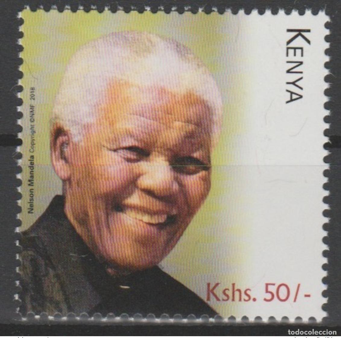 Sellos: Kenia 2018 Mi.? Sello postal panafricano Nelson Mandela 100 a&ntilde;os
