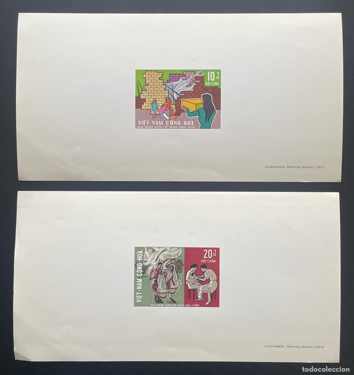 Sellos: Vietnam South 1970 YT 373 374 v&iacute;ctimas de eventos lujo Tet Mau Th&acirc;n