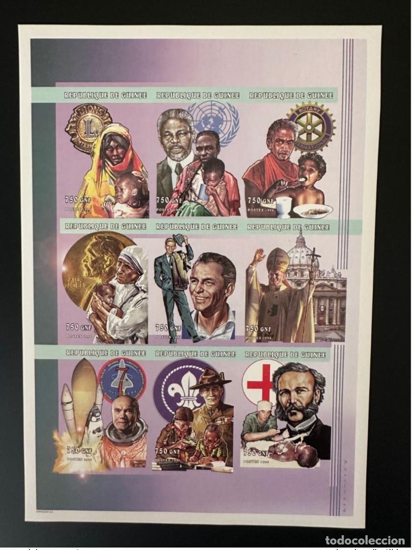 Sellos: Guinea 1998/1999 Mi. 2213 - 2221 Segundo Papa Juan Pablo II Lions Rotary Dunant