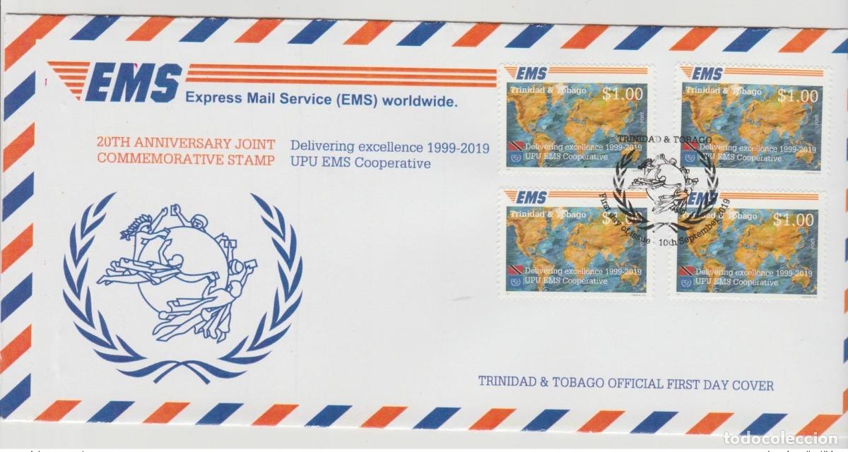 Sellos: Trinidad y Tobago 2019 Mi.? Edici&oacute;n conjunta del FDC 20 a&ntilde;os EMS | UPU