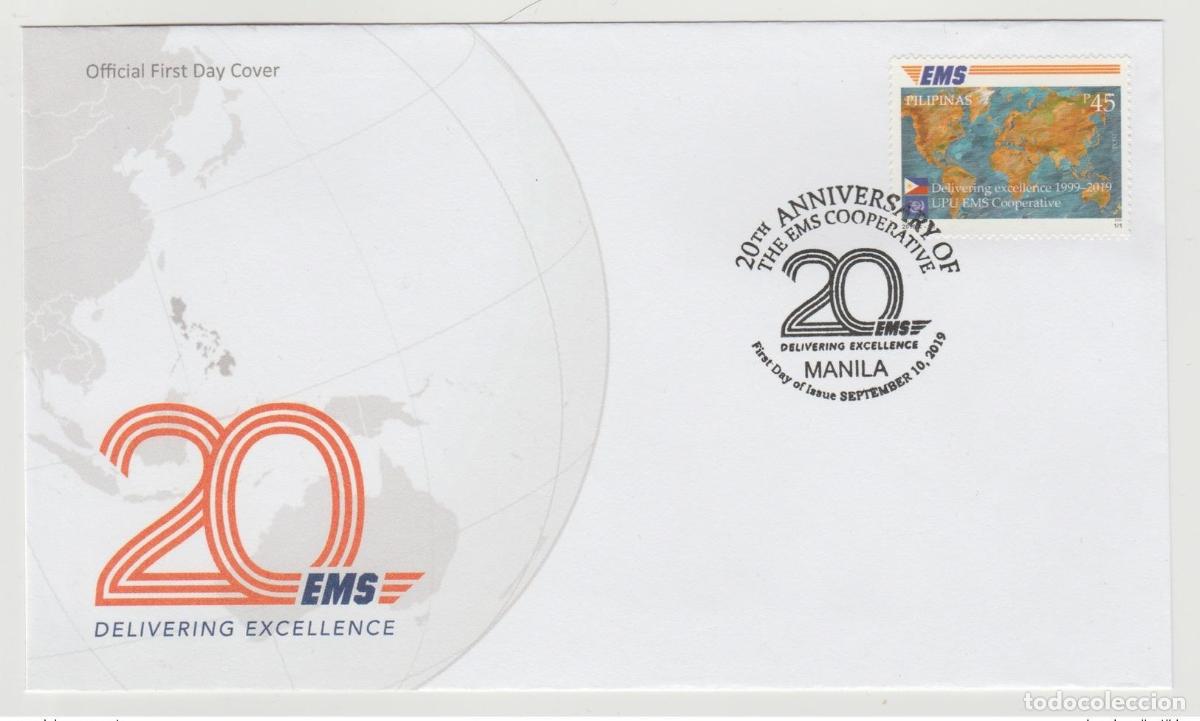 Sellos: Filipinas 2019 FDC Mi.? Edici&oacute;n conjunta vig&eacute;simo aniversario EMS UPU