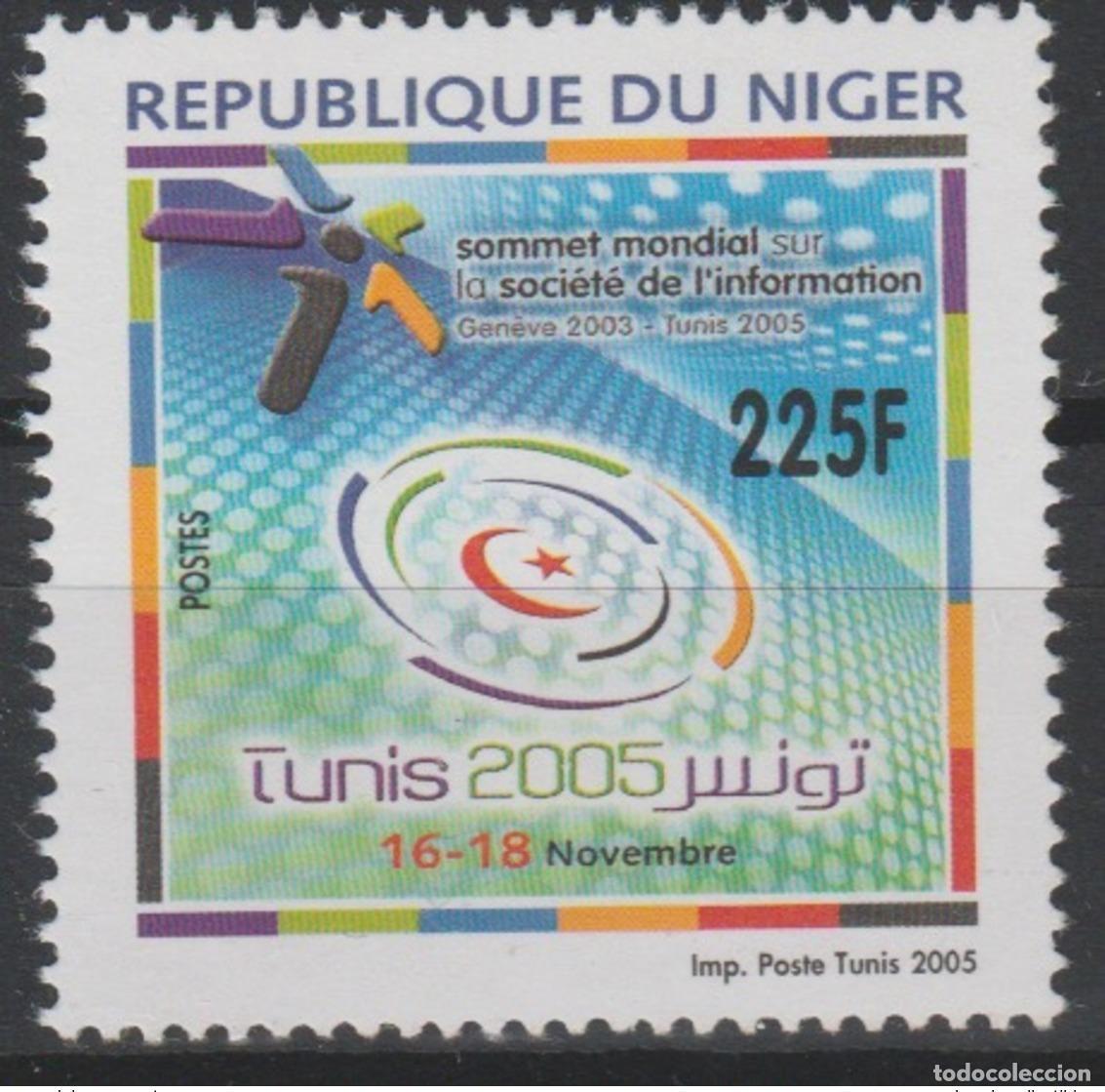 Sellos: N&iacute;ger 2005 Mi. 1995 Cumbre Mundial Sociedad de la Informaci&oacute;n Ginebra 2003 MNH**