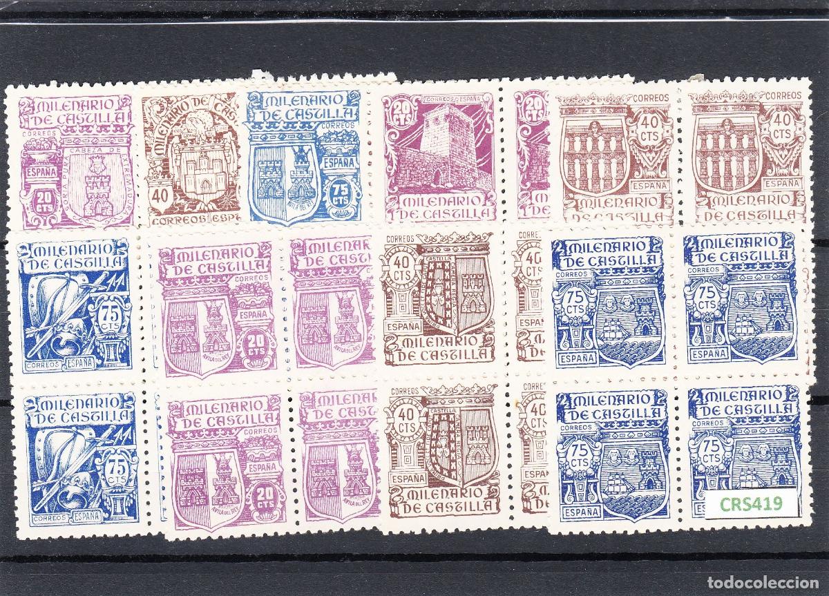 Francobolli: CRS0419 SELLOS ESPA&Ntilde;A N&ordm; CAT 974-82 XX-X BLOQUES DE 4