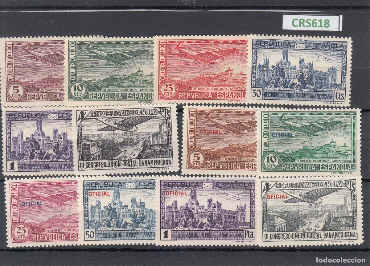 Sellos: CRS0618 SELLOS ESPA&Ntilde;A N&ordm; CAT 614-9 XX EL 619 SIN GOMA Y 630-5 XX SIN CHARNELA