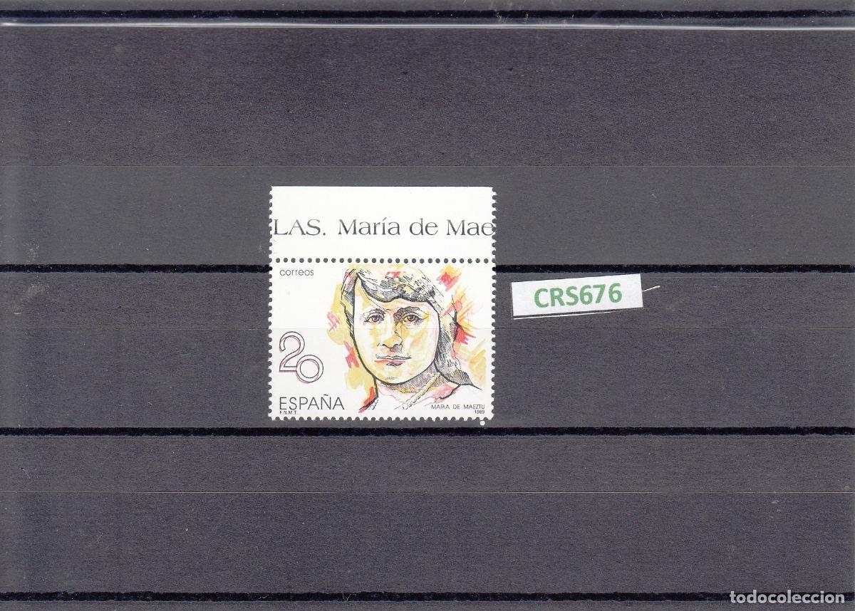 Selos: CRS0676 SELLO ESPA&Ntilde;A N&ordm; CAT 2989C XX VARIEDAD AUSENCIA DE COLOR AZUL SIN CHARNELA