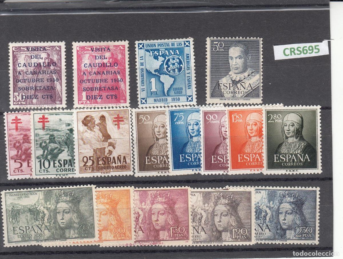 Selos: CRS0695 SELLOS ESPA&Ntilde;A A&Ntilde;O 1951 FALTA 1090 CON LEVE CHARNELA
