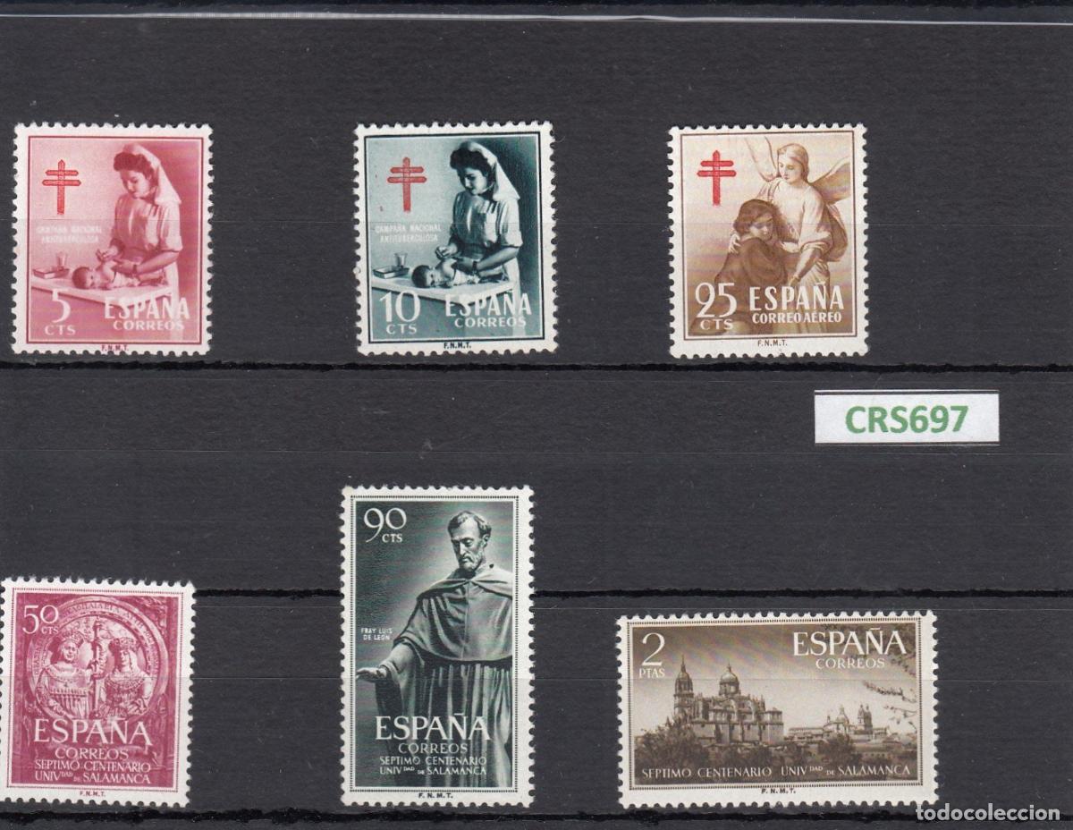 Selos: CRS0697 SELLOS ESPA&Ntilde;A A&Ntilde;O 1953 FALTAN 1124-5 CON LEVE SE&Ntilde;AL DE CHARNELA