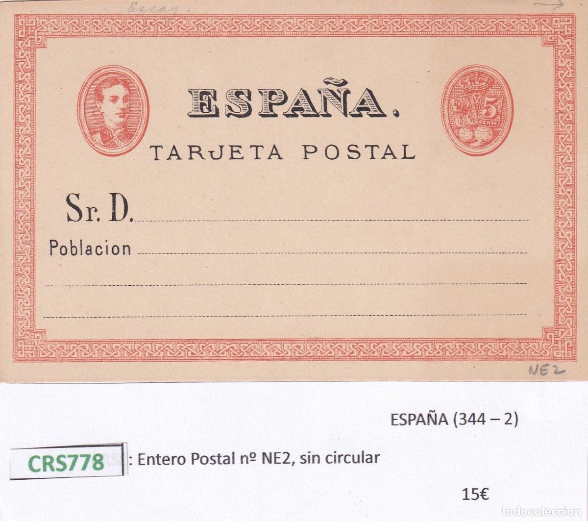 Sellos: CRS0778 ENTERO POSTAL ESPA&Ntilde;A N&ordm; NE2 SIN CIRCULAR