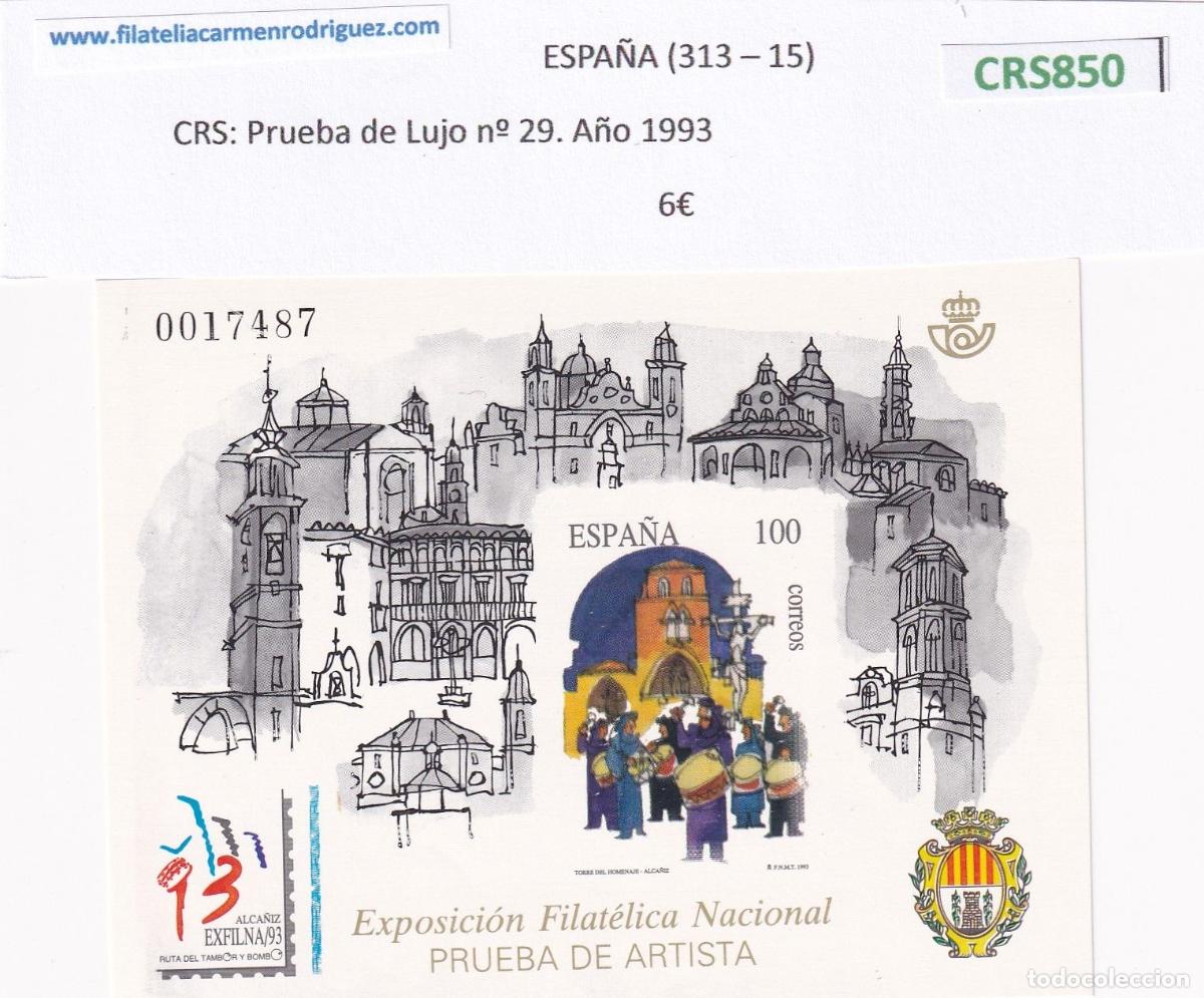 Sellos: CRS0850 SELLOS ESPA&Ntilde;A Prueba de Lujo n&ordm; 29. A&ntilde;o 1993 NUEVOS