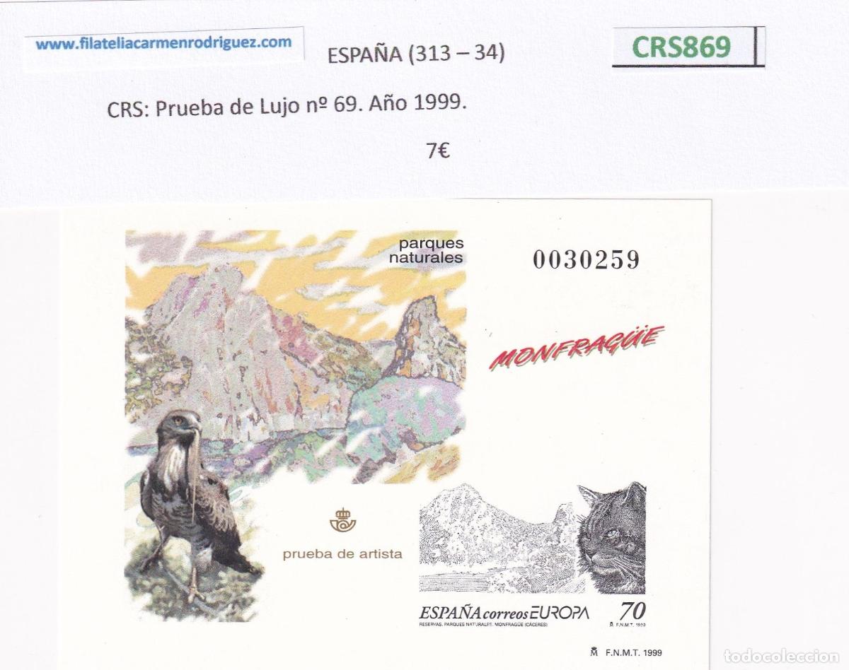 Sellos: CRS0869 SELLO ESPA&Ntilde;A Prueba de Lujo n&ordm; 69. A&ntilde;o 1999.