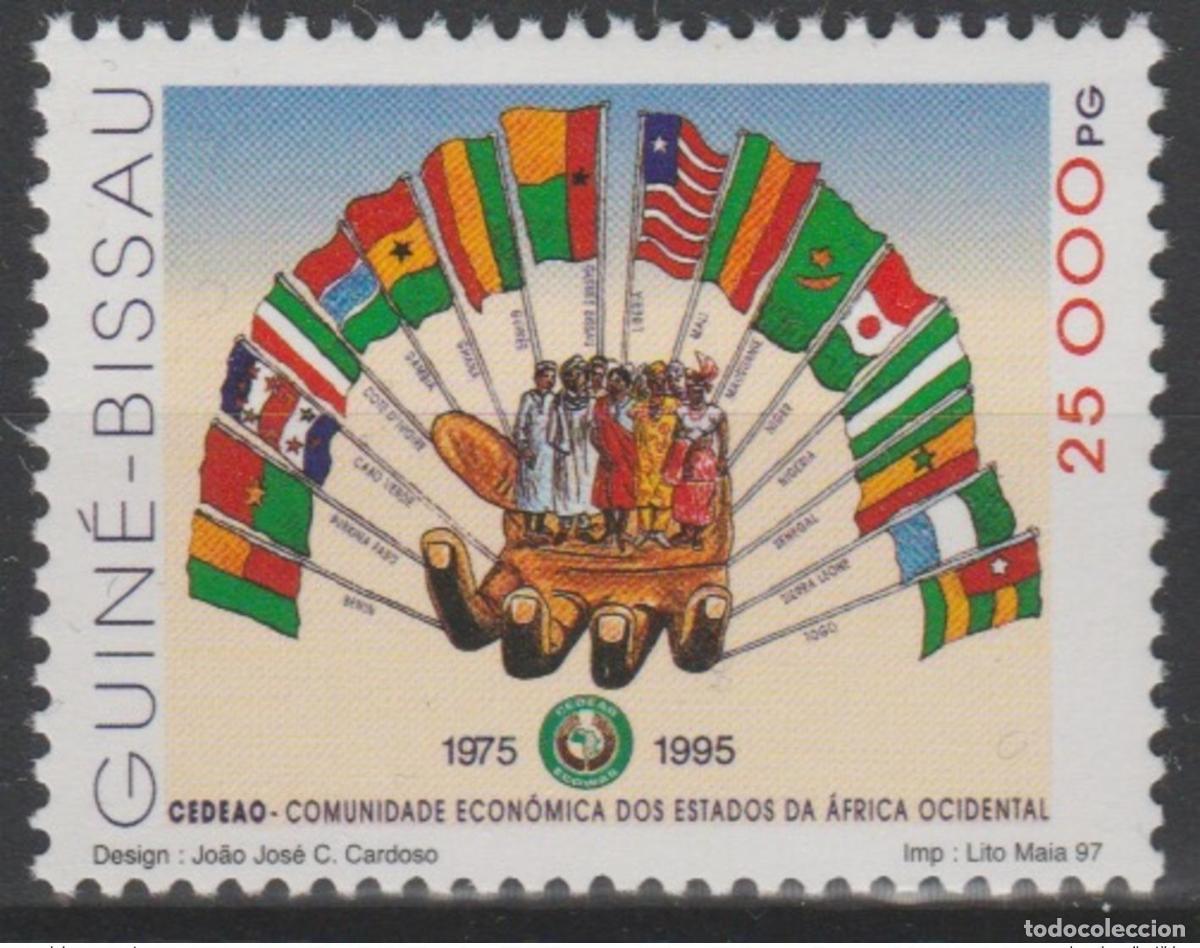 Sellos: Guinea-Bissau 1997 Mi. 1256 CEDEAO 20 a&ntilde;os Banderas Fahnen