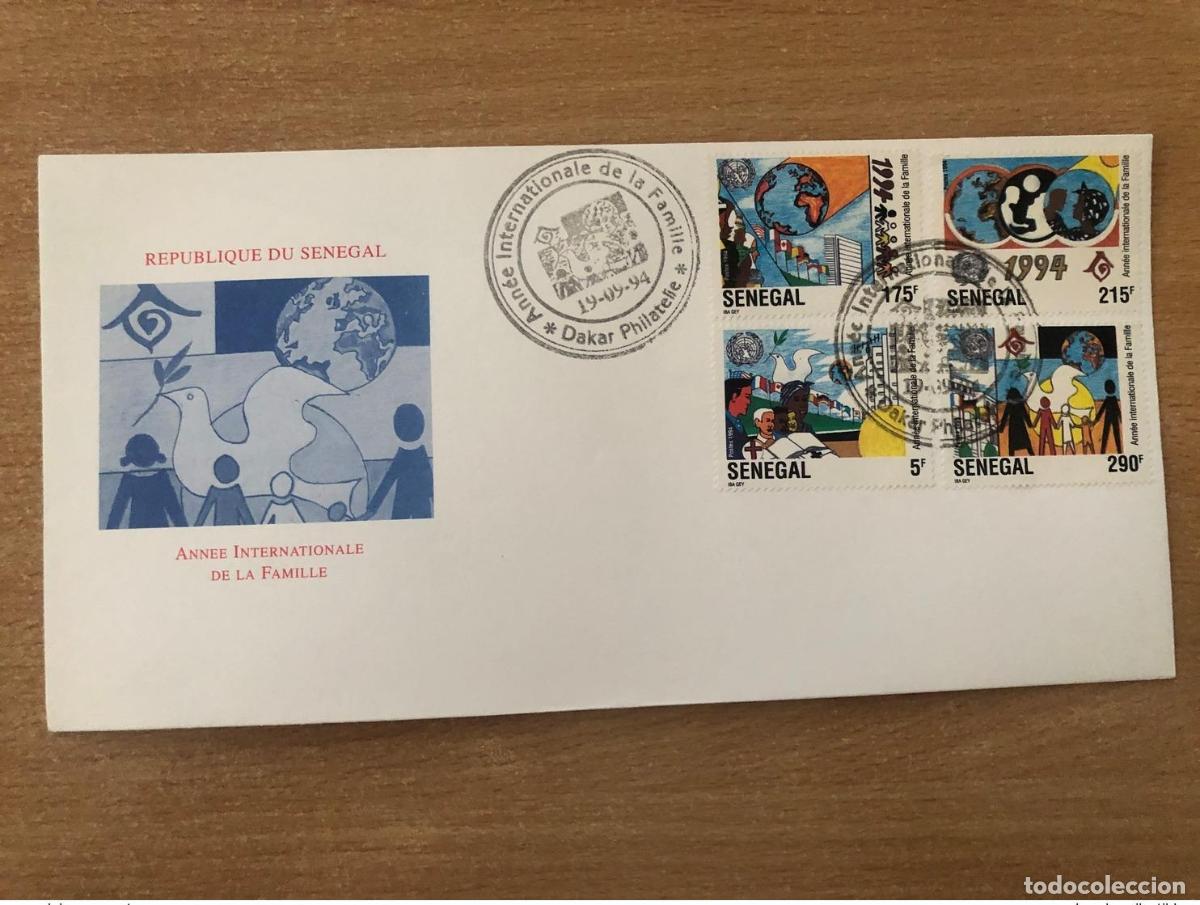 Sellos: Senegal 1994 FDC Mi. 1328 1331 A&ntilde;o Internacional de la Familia ONU Colombe