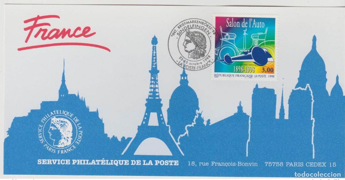 Sellos: 159 Mapa oficial de la Exposici&oacute;n Sindelfingen 1998 Sal&oacute;n del Autom&oacute;vil FDC Francia