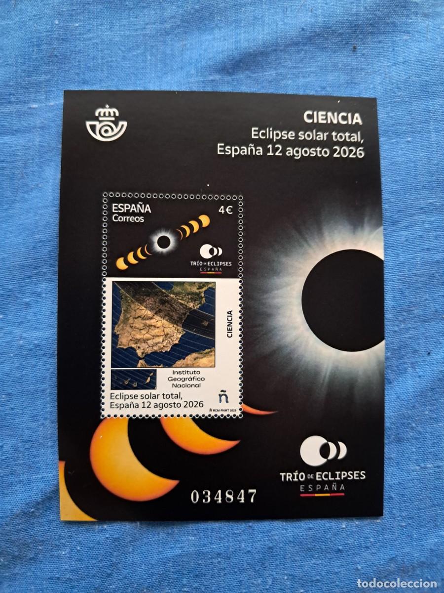 Sellos: SELLO CONMEMORATIVO ECLIPSE SOLAR TOTAL 12 AGOSTO DE 2026