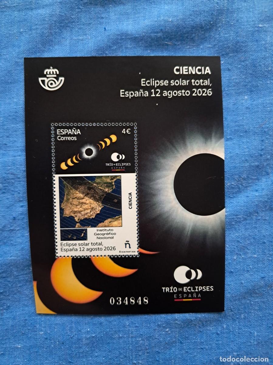 Sellos: SELLO CONMEMORATIVO ECLIPSE SOLAR TOTAL 12 AGOSTO DE 2026
